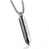 Stainless Steel Men's Bullet Pendant Necklace