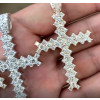Handmade White Gold Crosses instock Necklace