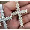 Handmade White Gold Crosses instock Necklace