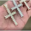 Handmade White Gold Crosses instock Necklace