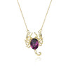 Halloween Gift 2ct Scorpion Pendant Necklace in Sterling Silver