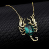 Halloween Gift 2ct Scorpion Pendant Necklace in Sterling Silver