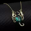 Halloween Gift 2ct Scorpion Pendant Necklace in Sterling Silver