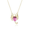 Halloween Gift 2ct Scorpion Pendant Necklace in Sterling Silver