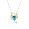 Halloween Gift 2ct Scorpion Pendant Necklace in Sterling Silver