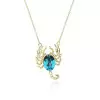 Halloween Gift 2ct Scorpion Pendant Necklace in Sterling Silver