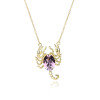 Halloween Gift 2ct Scorpion Pendant Necklace in Sterling Silver