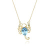 Halloween Gift 2ct Scorpion Pendant Necklace in Sterling Silver