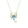 Halloween Gift 2ct Scorpion Pendant Necklace in Sterling Silver