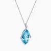 5.5ct Marquise Cut Aquamarine Pendant Necklace 