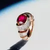 5ct Oval Cut Ruby Vintage Swirl Cocktail Ring