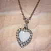 6ct Heart-Shaped Opal Vintage Pendant Necklace