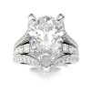 2ct Pear Cut Split Shank Engagement Ring