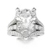 2ct Pear Cut Split Shank Engagement Ring