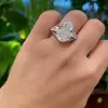 5ct Oval Cut White Sapphire Vintage Engagement Ring