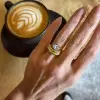 2ct Oval Cut White Sapphire Wave Shank Engagement Ring