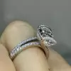 5.8ct Tilted Oval Cut Wraped Knot Engagement Ring