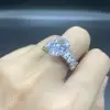 Oval Cut Sterling Silver Engagement Ring