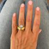2ct Oval Cut White Sapphire Wave Shank Engagement Ring