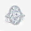 8ct Oval Cut Three-stone Halo Engagement Ring