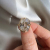5.8ct Oval Cut White Sapphire Wedding Ring Set