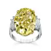 7ct Three-stone Yellow Sapphire Engagement Ring