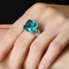 13ct Princess Cut Paraiba Bold Paved Ring