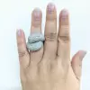 White Sapphire Paved Bypass Bold Cocktail Ring