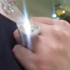 9.3ct Pear Cut Yellow Sapphire Engagement Ring
