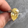 5ct Pear Cut Yellow Sapphire Classic Engagement Ring