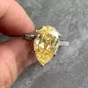 5ct Pear Cut Yellow Sapphire Classic Engagement Ring