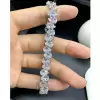 22ctw Pear Cut White Sapphire Tennis Bracelet