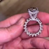 12ct Pear Cut White Sapphire Engagement Ring