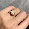 5ct Pear Cut Yellow Sapphire Classic Engagement Ring