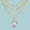 5.7ct Pear Cut White Sapphire Chain Link Necklace