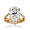 5.7ct Pear Cut White Sapphire Engagement Ring