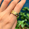 12ctw Pear Cut Multicolor Sapphire Rainbow Eternity Ring