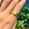12ctw Pear Cut Multicolor Sapphire Rainbow Eternity Ring
