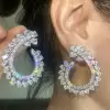 14ctw Pear Cut White Sapphire Drop Earrings
