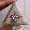 5.7ct Pear Cut White Sapphire Engagement Ring