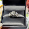 5ctw Pear Cut White Sapphire Five-stone Ring