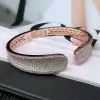 4.2ctw Pink and White Sapphire Cuff Bangle