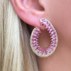 12ctw Marquise Cut Nature Inspired Ruby Statement Earrings