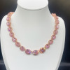 104ctw Oval Cut Pink Sapphire Statement Necklace