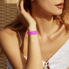 90ctw Princess Cut Vivid Pink Sapphire Six-Row Bracelet