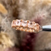 10ctw Cushion Cut Morganite Pink Sapphire Eternity Ring