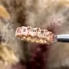 10ctw Cushion Cut Morganite Pink Sapphire Eternity Ring