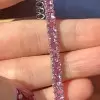 12CTW Oval Cut Pink Sapphire Tennis Bracelet