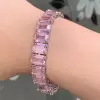 50ctw Emerald Cut Unisex Tennis Bracelet