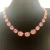 104ctw Oval Cut Pink Sapphire Statement Necklace